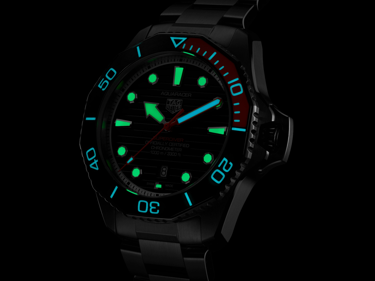 TAG Heuer Aquaracer Professional 1000 Superdiver Chronometer Black Dial Titanium Mens Watch  WBP5A8A.BF0619