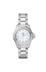 TAG Heuer Aquaracer Professional 200 Mother of Pearl Diamond Set Dial Stainless Steel Diamond Set Womens Quartz Watch WBP1417.BA0622