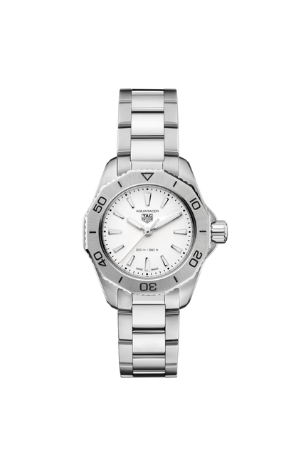TAG Heuer Aquaracer Professional 200 Silver Dial Stainless Steel Womens Quartz Watch WBP1411.BA0622