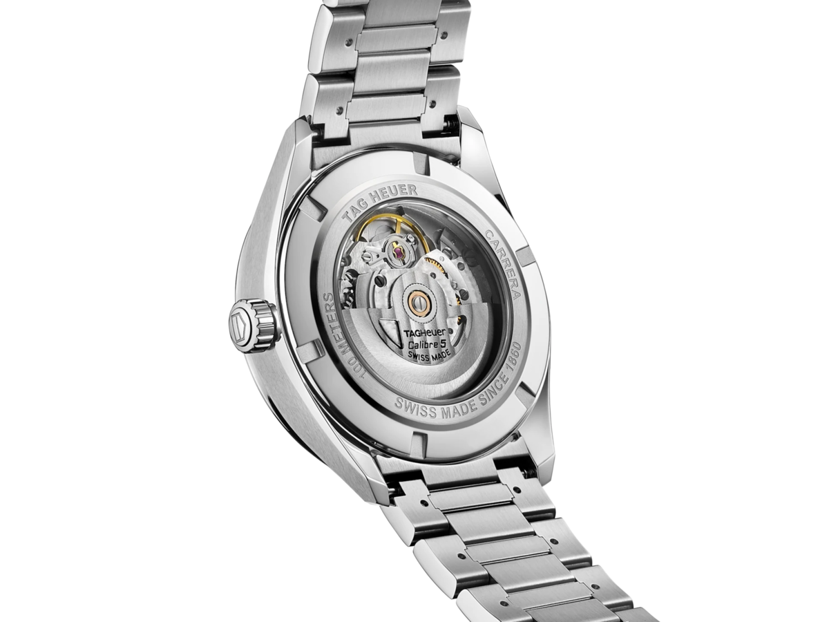 TAG Heuer Carrera Calibre 5 Black Dial Day-Date Stainless Steel Mens Watch WBN2010.BA0640