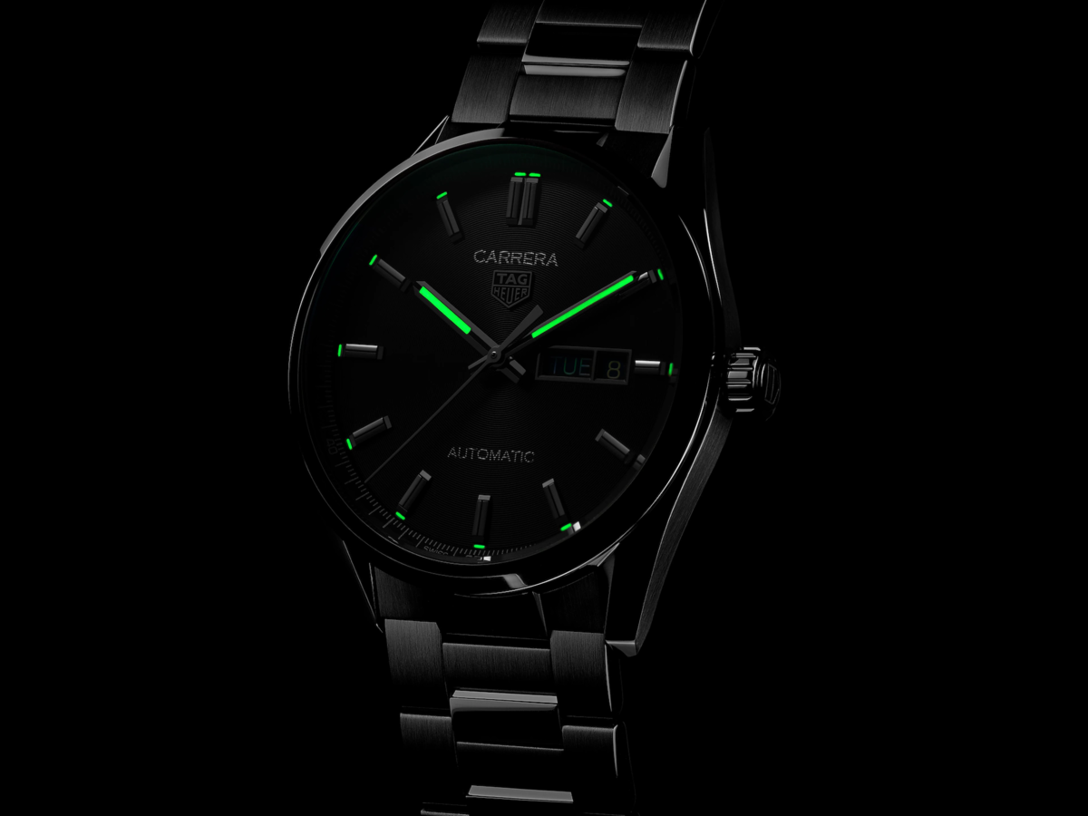 TAG Heuer Carrera Calibre 5 Black Dial Day-Date Stainless Steel Mens Watch WBN2010.BA0640