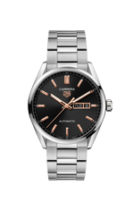 TAG Heuer Carrera Calibre 5 Black Dial Day-Date Stainless Steel Mens Watch WBN2013.BA0640