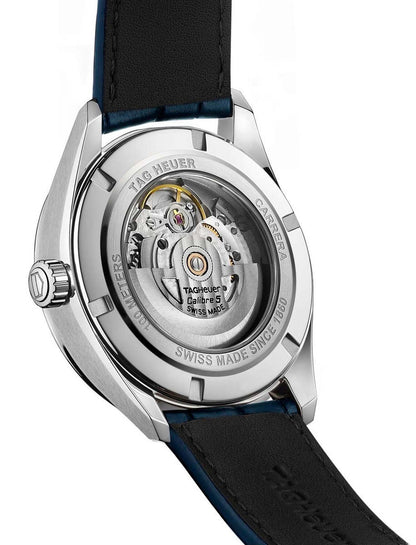 TAG Heuer Carrera Calibre 5 Blue Dial Day-Date Stainless Steel Mens Watch WBN2012.FC6502