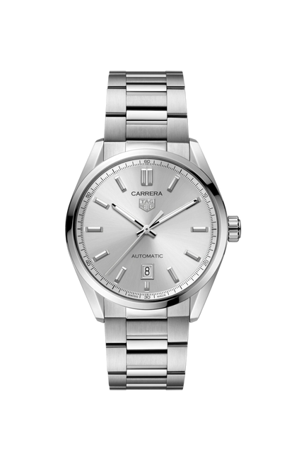 TAG Heuer Carrera Calibre 5 Silver Dial Stainless Steel Mens Watch WBN2111.BA0639