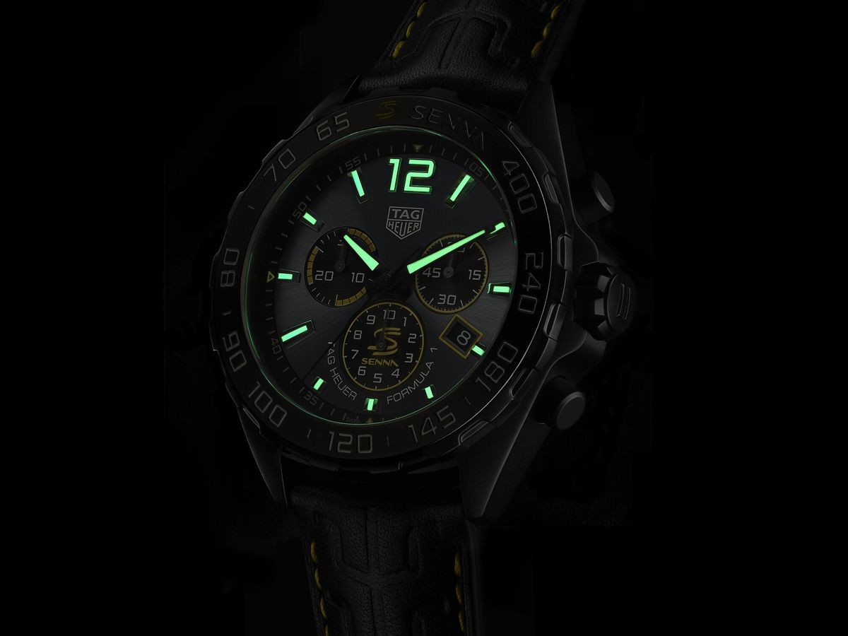 TAG Heuer Formula 1 Black Stainless Steel Ayrton Senna Special Edition Mens Quartz Chronograph Watch CAZ101AJ.FC6487