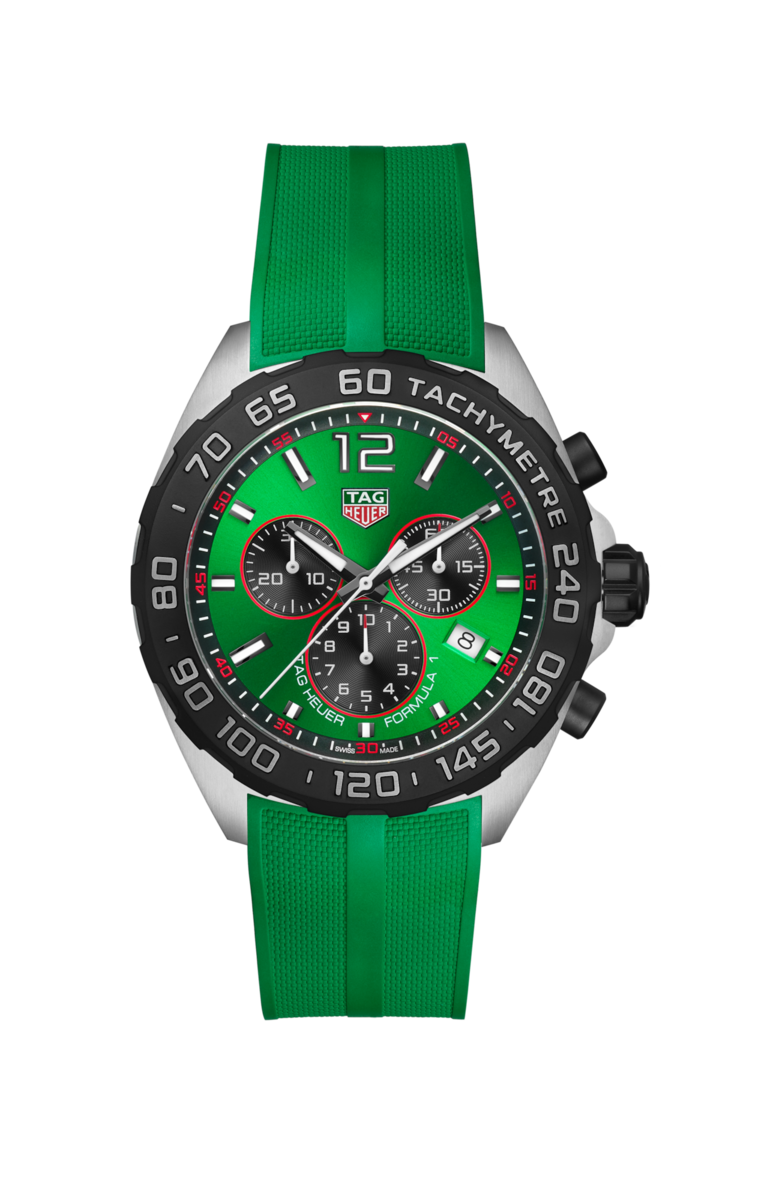 TAG Heuer Formula 1 Green Dial & Strap Stainless Steel Mens Quartz Chronograph Watch CAZ101AP.FT8056