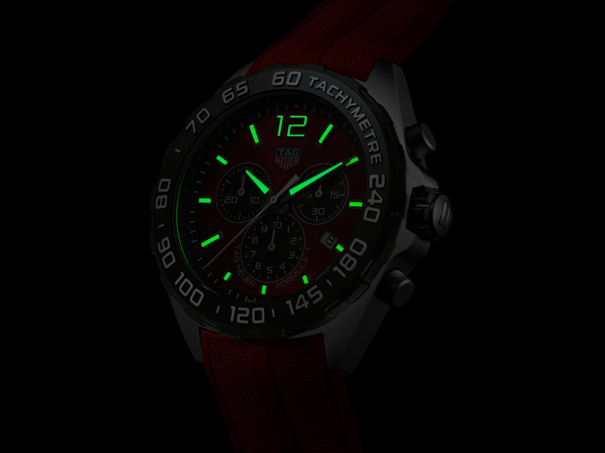TAG Heuer Formula 1 Red Dial & Strap Stainless Steel Mens Quartz Chronograph Watch CAZ101AN.FT8055
