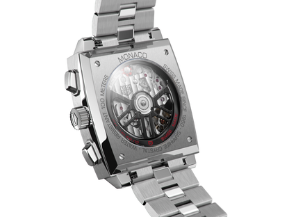 TAG Heuer Monaco Calibre Heuer 02 Black Dial Stainless Steel Mens Chronograph Watch CBL2113.BA0644