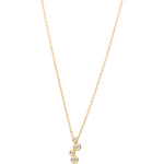 18ct Gold Four Stone Diamond Set Bubble Slider Pendant Necklace
