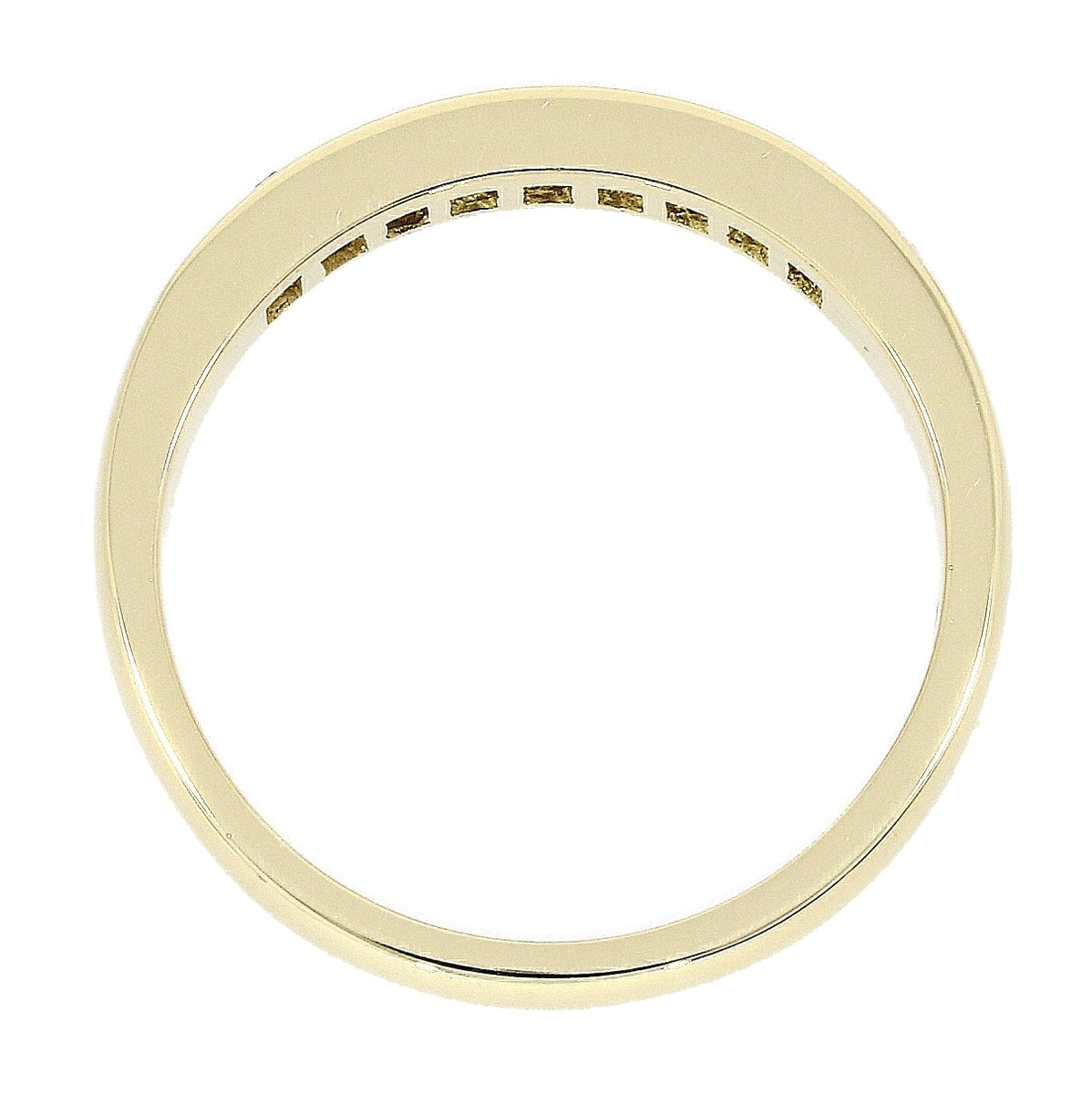 18ct Gold Ruby & Diamond Channel Set Half Eternity Ring