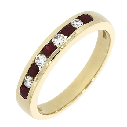 18ct Gold Ruby & Diamond Channel Set Half Eternity Ring