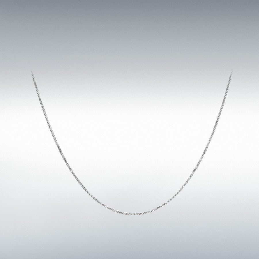 18ct White Gold Spiga Link Chain 18" Necklace