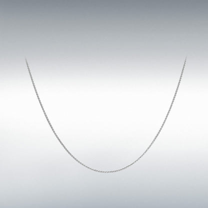 18ct White Gold Spiga Link Chain 18" Necklace