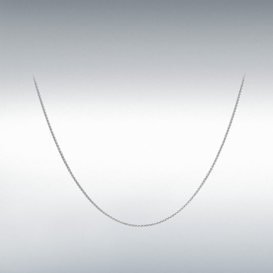 18ct White Gold Spiga Link Chain 18" Necklace