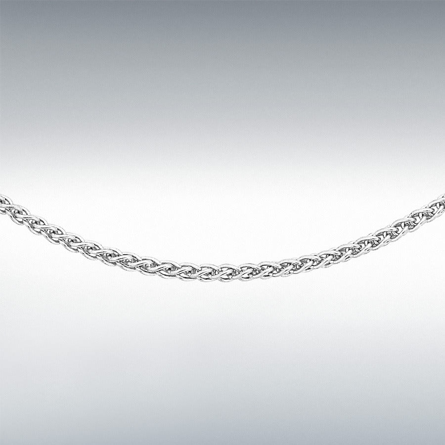 18ct White Gold Spiga Link Chain 18" Necklace