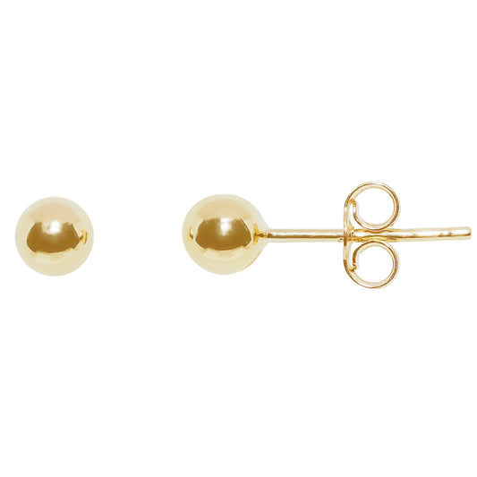 9ct Gold Classic Ball Stud Earrings (4mm)