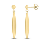 9ct Gold Polished Marquise Drop Earrings