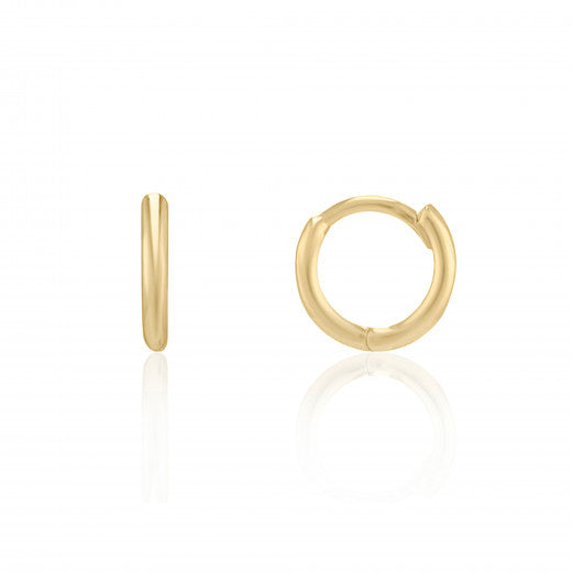 9ct Gold Polished Rounded 5mm Huggy Hoop Earrings