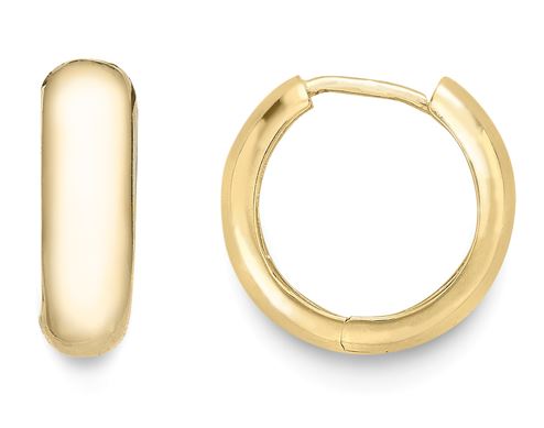 9ct Gold Polished Rounded Huggy Hoop Earrings