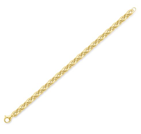 9ct Gold Squared Oval Link Bracelet