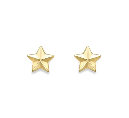 9ct Gold Star Stud Earrings