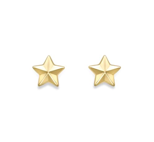 9ct Gold Star Stud Earrings