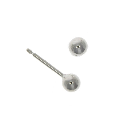 9ct White Gold Classic Ball Stud Earrings (4mm)