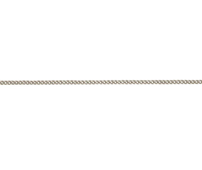 9ct White Gold Filed Curb Chain Link 18" Necklace