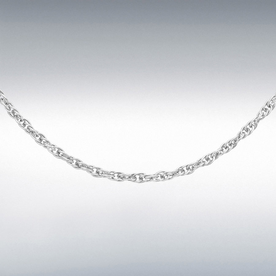 18ct White Gold Prince of Wales Rope Chain Link 18
