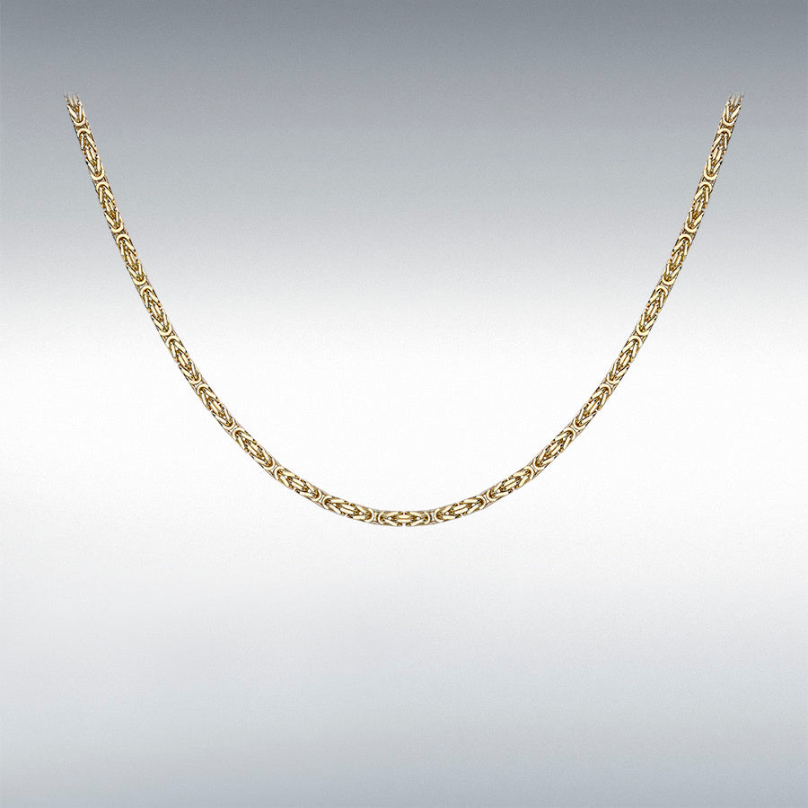 9ct Yellow Gold Byzantine Link 18" Necklace