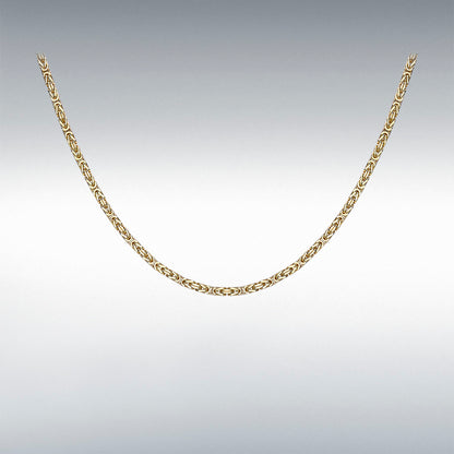 9ct Yellow Gold Byzantine Link 18" Necklace