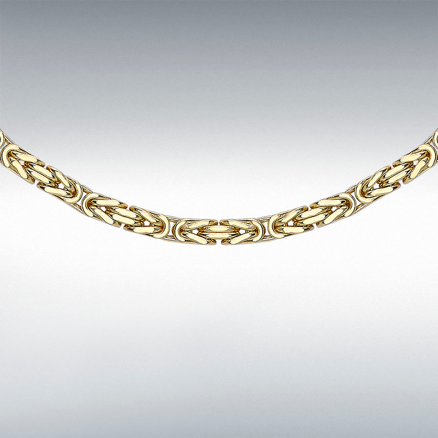 9ct Yellow Gold Byzantine Link 18" Necklace