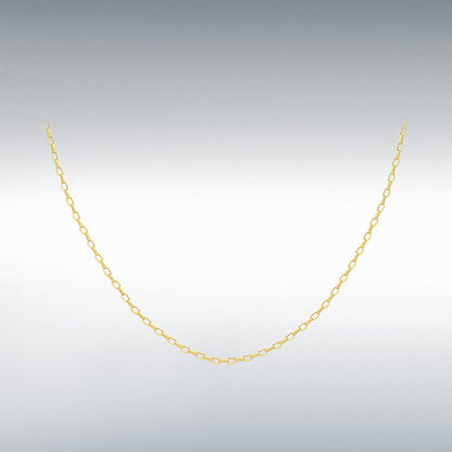 9ct Yellow Gold Diamond Cut Belcher Chain Link 20" Necklace