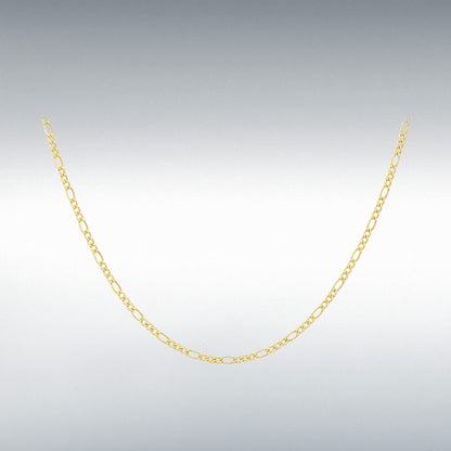 9ct Yellow Gold Figaro Chain Link 20" Necklace