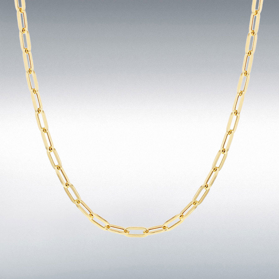 9ct Yellow Gold Paper Chain Link 20" Necklace