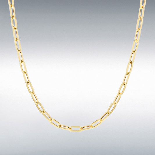 9ct Yellow Gold Paper Chain Link 20" Necklace