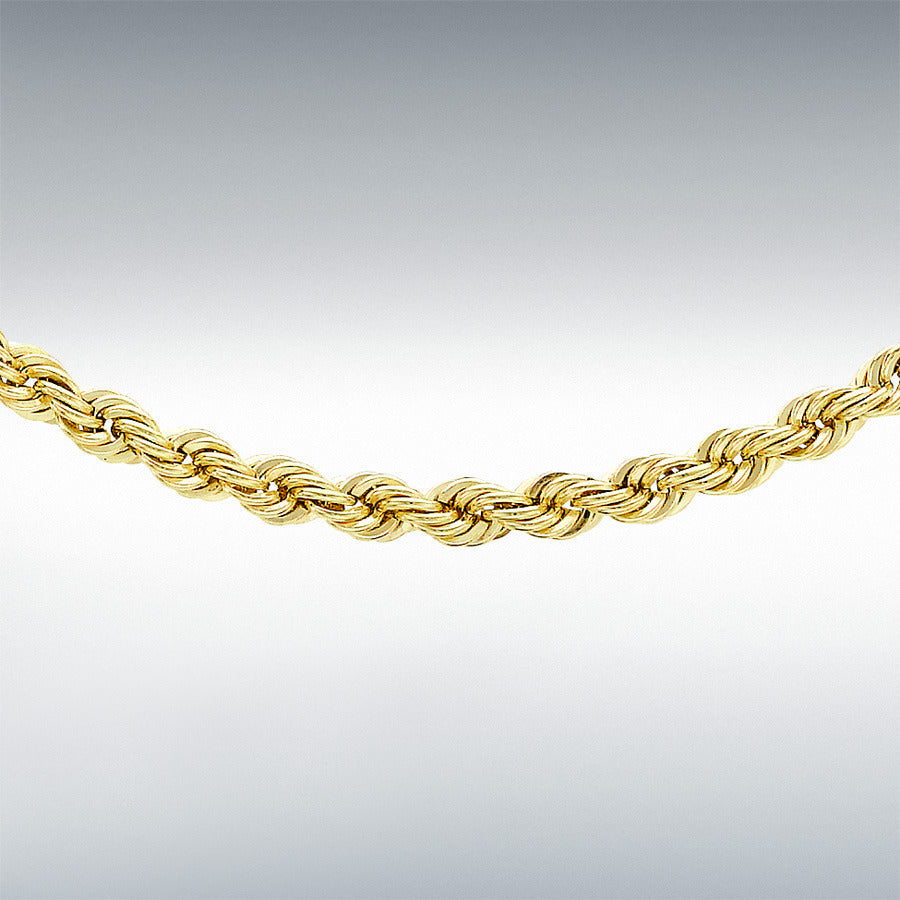 9ct Yellow Gold Rope Chain Link 18" Necklace