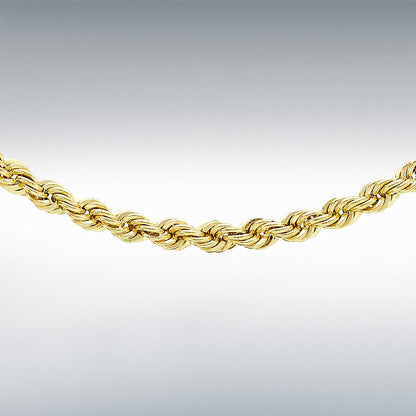 9ct Yellow Gold Rope Chain Link 18" Necklace