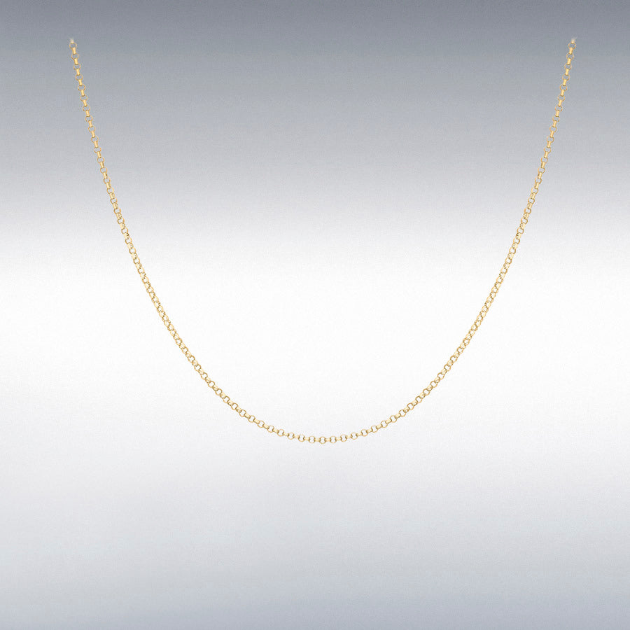 9ct Yellow Gold Round Belcher Chain Link 18" Necklace