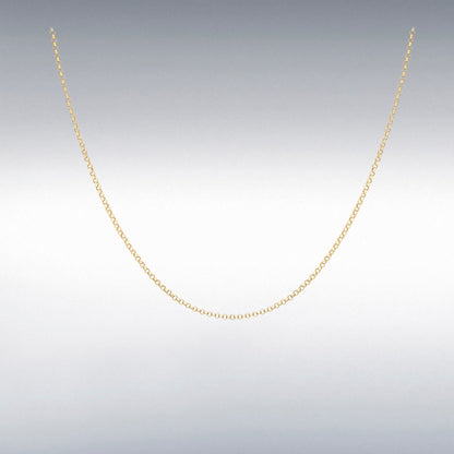 9ct Yellow Gold Round Belcher Chain Link 18" Necklace