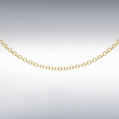 9ct Yellow Gold Round Belcher Chain Link 18" Necklace