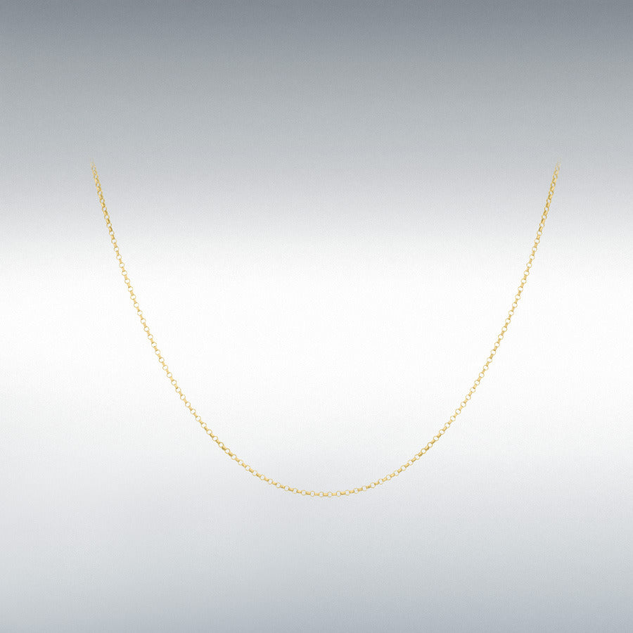 9ct Yellow Gold Round Belcher Chain Link 18" Necklace