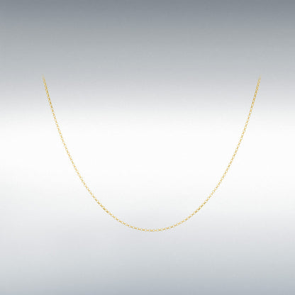 9ct Yellow Gold Round Belcher Chain Link 18" Necklace