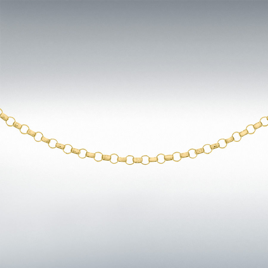 9ct Yellow Gold Round Belcher Chain Link 18" Necklace