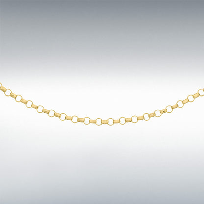 9ct Yellow Gold Round Belcher Chain Link 18" Necklace