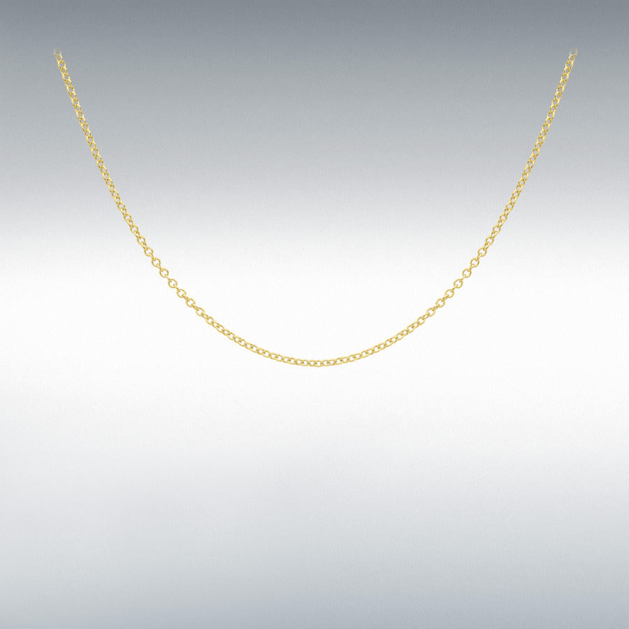 9ct Yellow Gold Trace Chain Link 18" Necklace