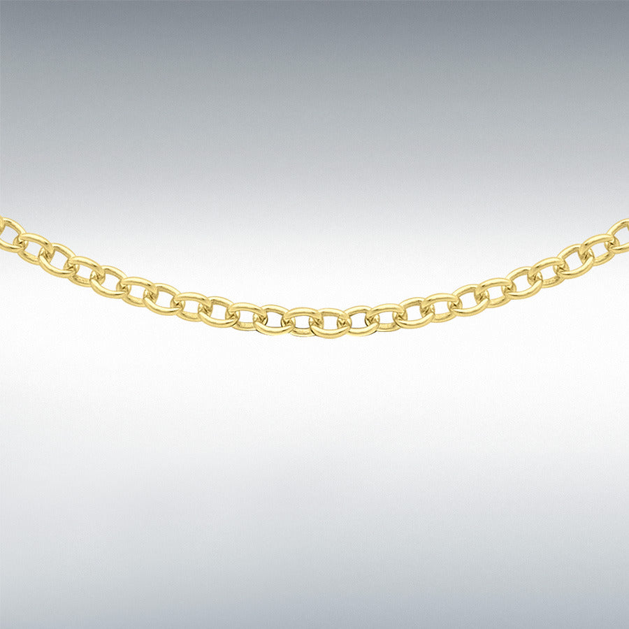 9ct Yellow Gold Trace Chain Link 18" Necklace