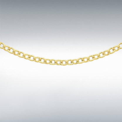 9ct Yellow Gold Trace Chain Link 18" Necklace
