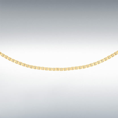 9ct Yellow Gold Venetian Box Chain Link 16" Necklace