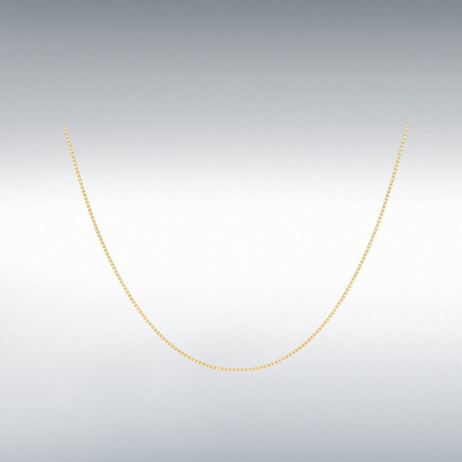 9ct Yellow Gold Venetian Box Chain Link 20" Necklace